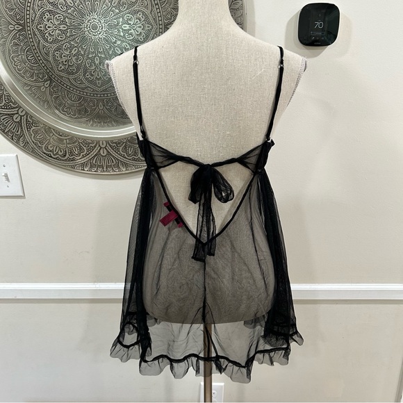 NWT Betsy Johnson black lingerie teddy with lace details - Size M - Picture 4 of 9